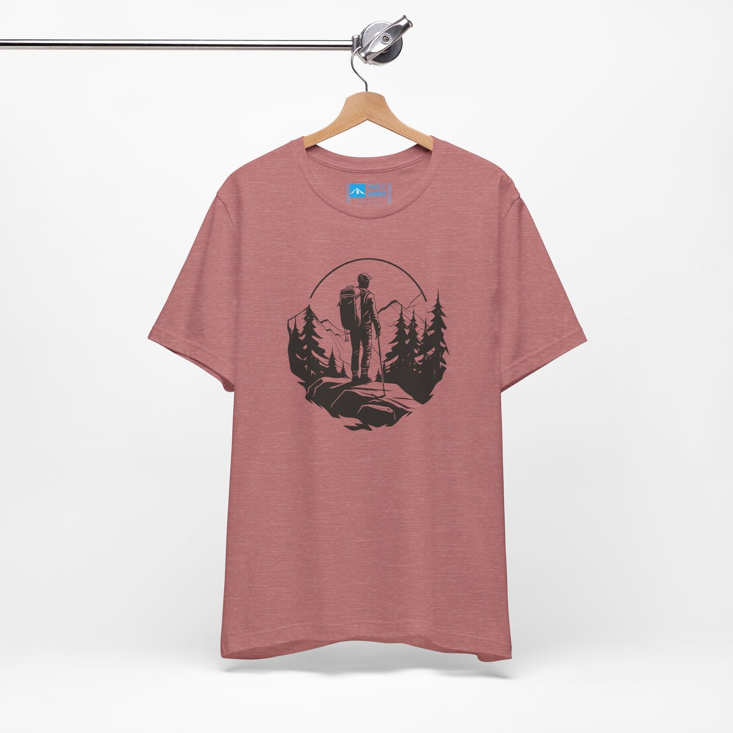 Rose Gold | 'Summit Path' Minimalist Mountain Fashion Tee