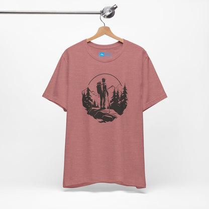 Rose Gold | 'Summit Path' Minimalist Mountain Fashion Tee