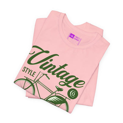 Pink | 'On The Bike' Vintage Style Retro Bicycle Tee