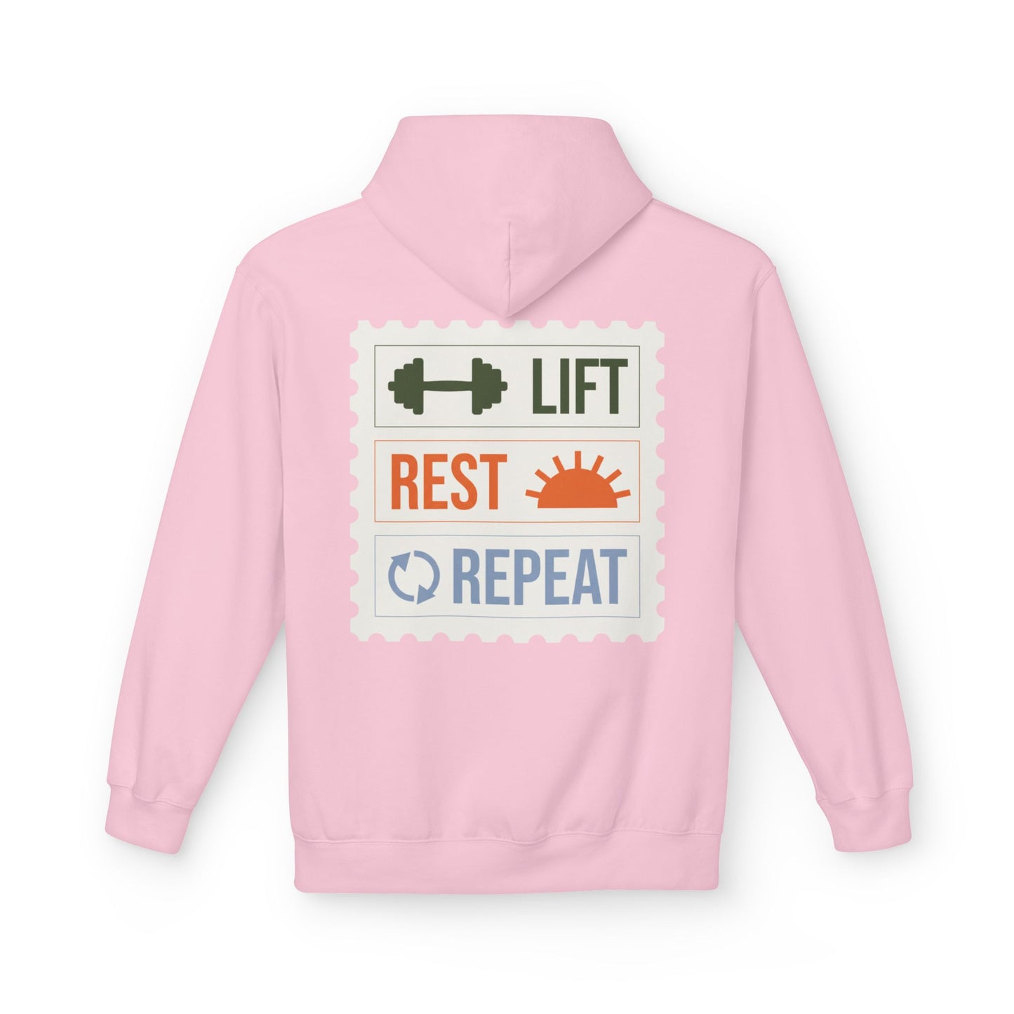 Pink | 'Lift Rest Repeat' Gym Motivation Fitness Hoodie