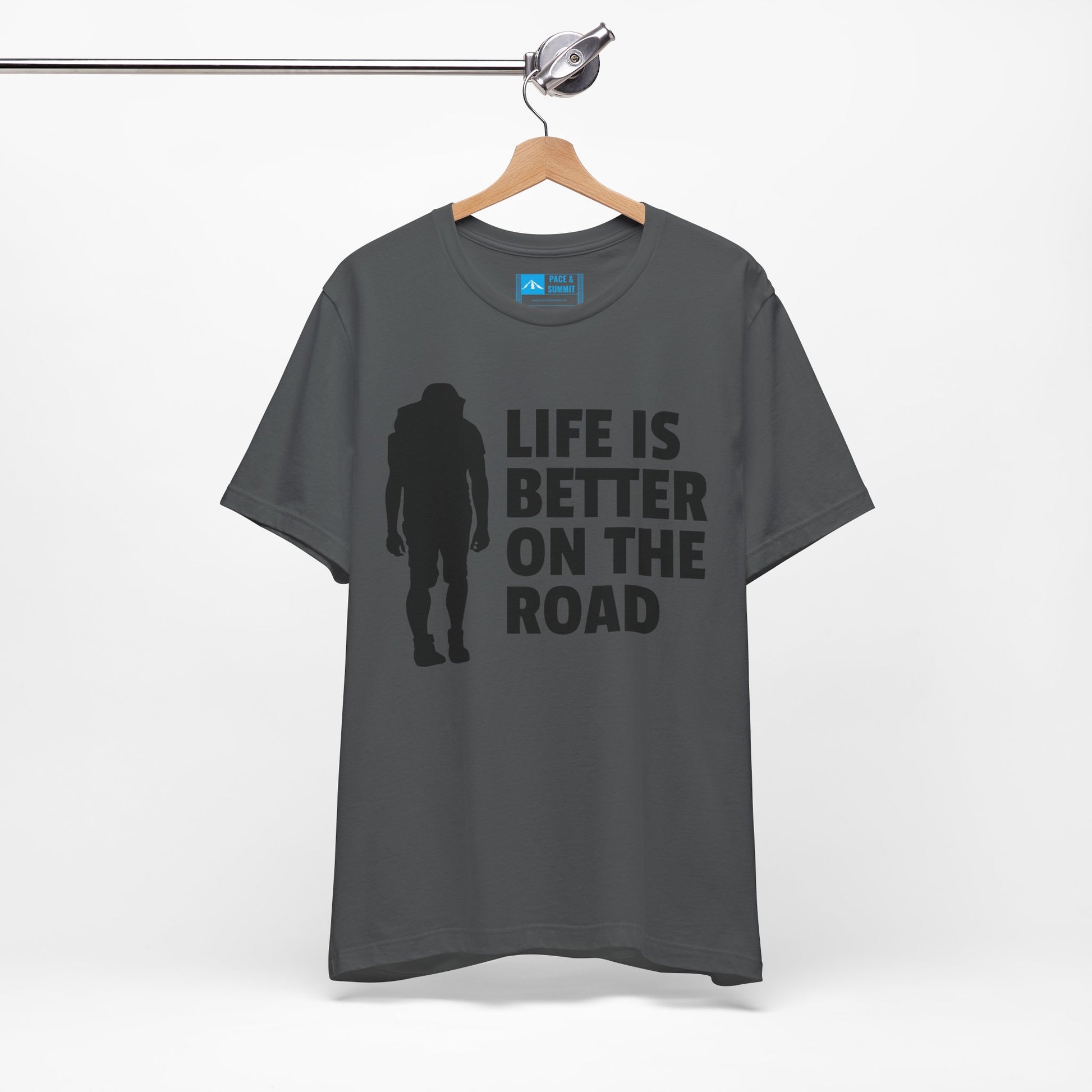 Charcoal | 'Life Is Better On The Road' Adventure Travel Graphic Tee