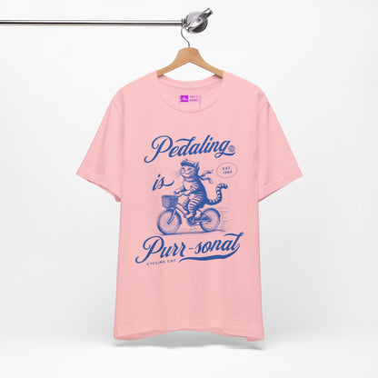 Pink | 'Pedaling Is Purr-sonal' Cat Cycling Graphic Tee