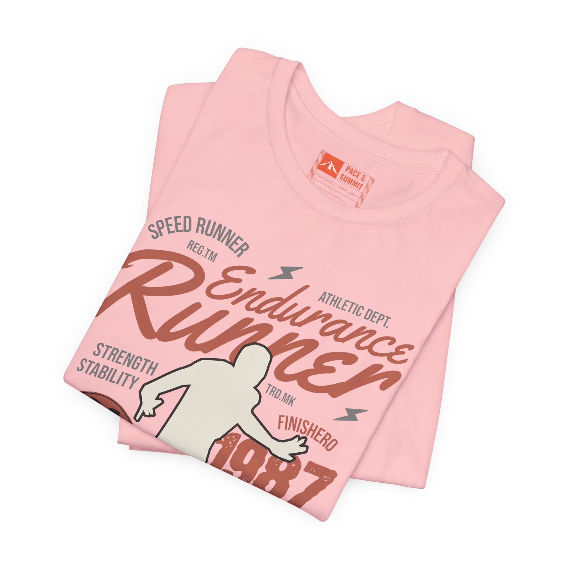 Pink | 'Endurance 1987' Vintage Marathon Runner Graphic Tee 