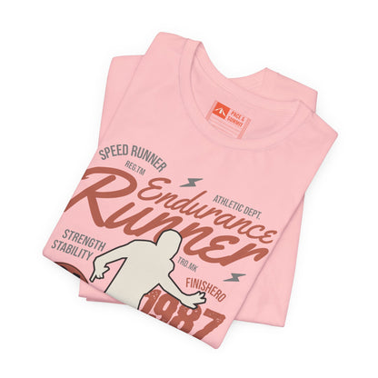 Pink | 'Endurance 1987' Vintage Marathon Runner Graphic Tee 